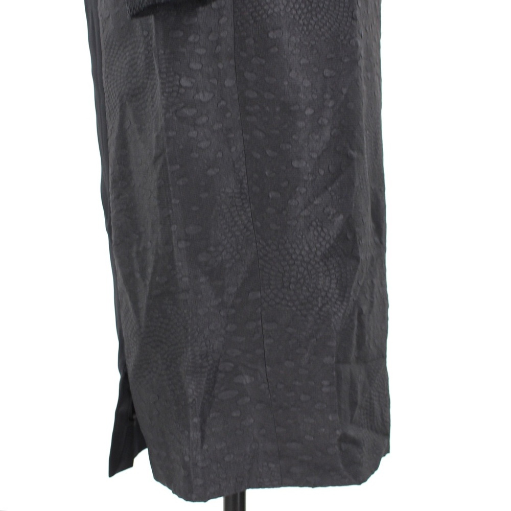 Roland Mouret Magnolia Black Mesh Jacquard Sheath Dress Textured Back Zip 12 M - Picture 4 of 9